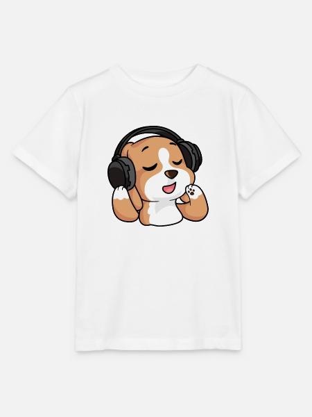 Der singende Beagle - Stanley/Stella Kinder T-Shirt MINI CREATOR  - Weiß