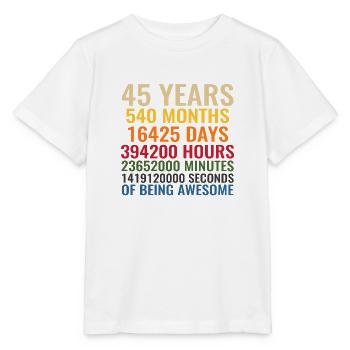 45 Years - Stanley/Stella Kinder T-Shirt MINI CREATOR  - Weiß - Vorne - Maike (125cm)