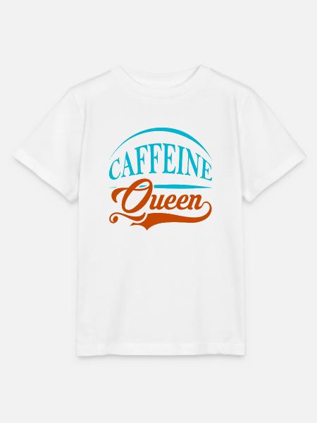 Caffeine Queen - Stanley/Stella Kinder T-Shirt MINI CREATOR  - Weiß