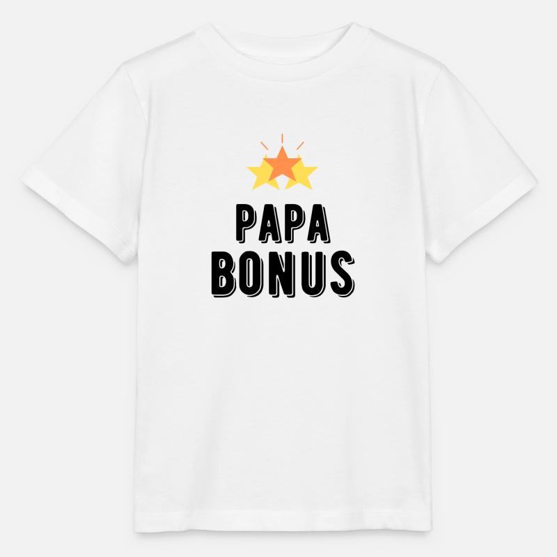papa bonus - T-shirt bio MINI CREATOR Stanley/Stella Enfant - blanc