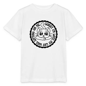 sorry cat was sitting - Stanley/Stella MINI CREATOR Kids’ T-Shirt - white - Front - Maike (125cm)