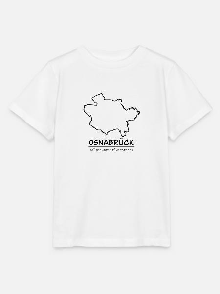Osnabrück Umriss und Koordinaten - Stanley/Stella Kinder T-Shirt MINI CREATOR - Weiß