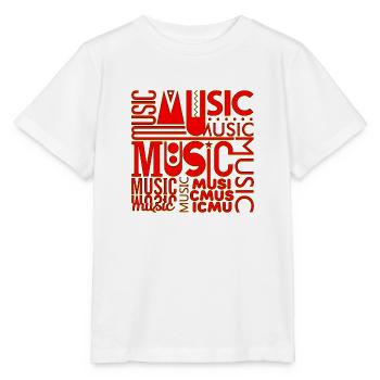 Musique drôle jazz retro song hipster vinyl rock - T-shirt bio MINI CREATOR Stanley/Stella Enfant - blanc - Devant - Maike (125cm)
