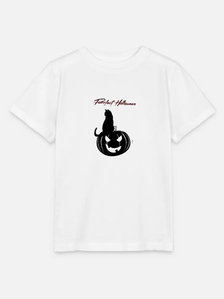Purrfect Hallowen. - Stanley/Stella Kinder T-Shirt MINI CREATOR - Weiß