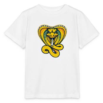 Roi Cobra Serpent / Cobra - T-shirt bio MINI CREATOR Stanley/Stella Enfant - blanc - Devant - Maike (125cm)
