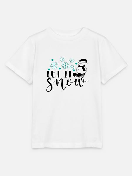 Let It Snow - Stanley/Stella Kinder T-Shirt MINI CREATOR - Weiß