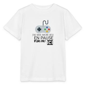 JEU EN PAUSE - T-shirt bio MINI CREATOR Stanley/Stella Enfant - blanc - Devant - Maike (125cm)
