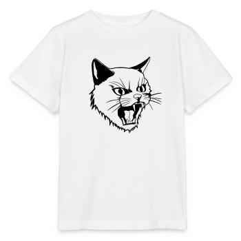 Angry Cat - Stanley/Stella MINI CREATOR Kids’ T-Shirt - white - Front - Maike (125cm)