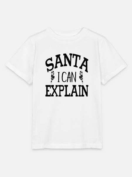 Santa i can Explain - Stanley/Stella Kinder T-Shirt MINI CREATOR - Weiß