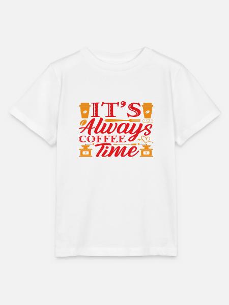 It´s always Coffee time - Stanley/Stella Kinder T-Shirt MINI CREATOR - Weiß