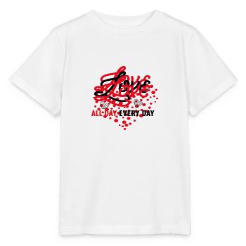 Love All Day Every Day - Stanley/Stella Kinder T-Shirt MINI CREATOR  - Weiß - Vorne - Maike (125cm)