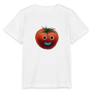 Tomate mit Gesicht - Stanley/Stella Kinder T-Shirt MINI CREATOR  - Weiß - Vorne - Maike (125cm)