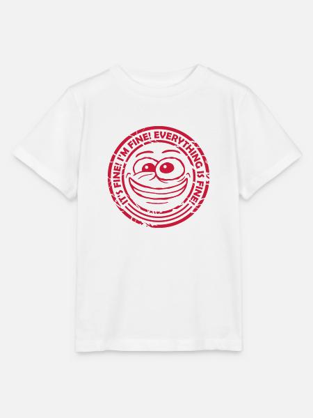 everything is fine Zitat - Stanley/Stella Kinder T-Shirt MINI CREATOR - Weiß