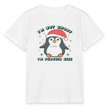 I´m not Short I´m Penguin Size - Stanley/Stella Kinder T-Shirt MINI CREATOR  - Weiß - Vorne - Maike (125cm)