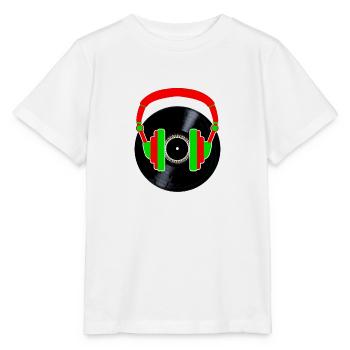 Kopfhörer auf Vinyl - Stanley/Stella Kinder T-Shirt MINI CREATOR  - Weiß - Vorne - Maike (125cm)
