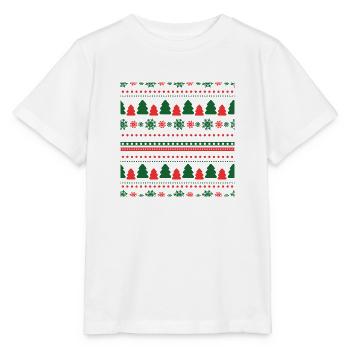 Christmas Gifts | Tree - Snowflake Pattern 2022 - Stanley/Stella MINI CREATOR Kids’ T-Shirt - white - Front - Maike (125cm)