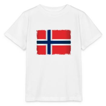 Drapeau grunge de la Norvège - T-shirt bio MINI CREATOR Stanley/Stella Enfant - blanc - Devant - Maike (125cm)