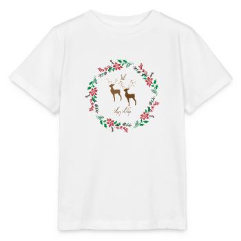 Joyeuses Fêtes sauvages - T-shirt bio MINI CREATOR Stanley/Stella Enfant - blanc - Devant - Maike (125cm)