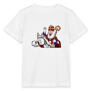 Saint Nicholas On Horse - Stanley/Stella MINI CREATOR Kids’ T-Shirt - white - Front - Maike (125cm)