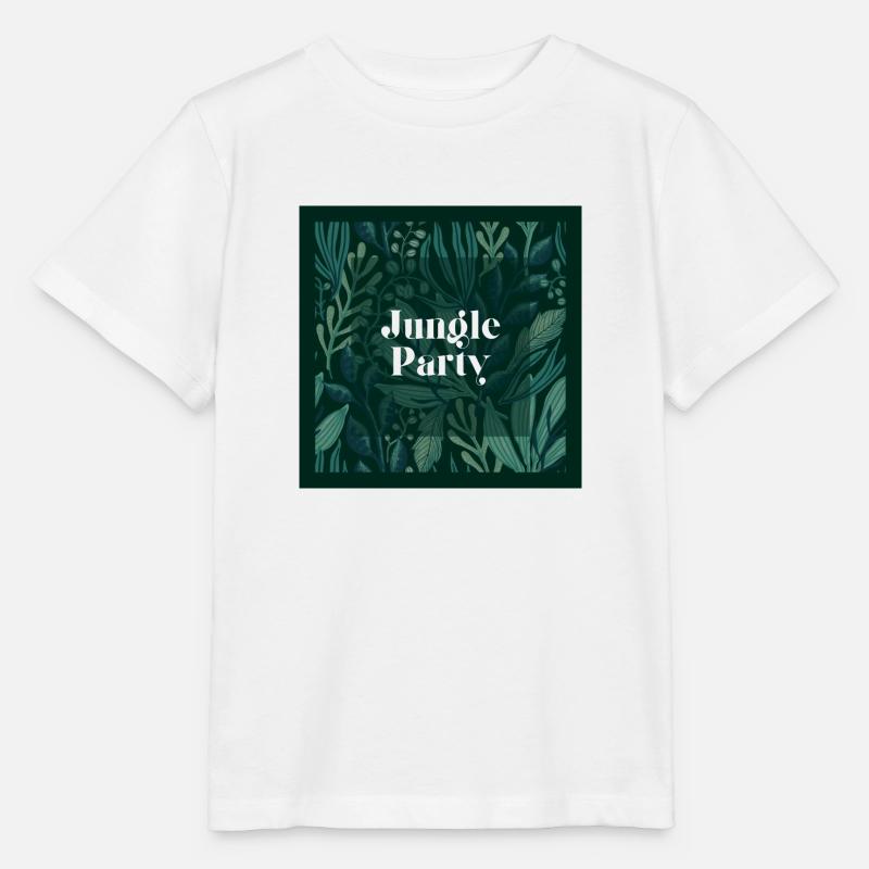 Fête dans la jungle - T-shirt bio MINI CREATOR Stanley/Stella Enfant - blanc