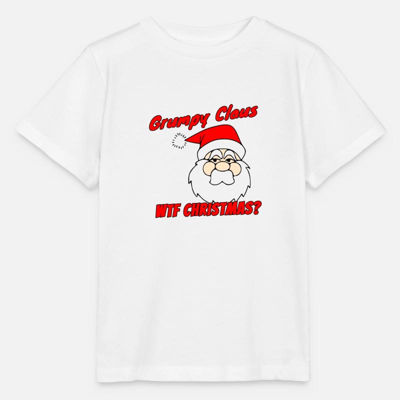 Grumpy Claus - Stanley/Stella MINI CREATOR Kids’ T-Shirt - white