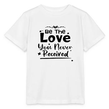 Be the love you never received - Stanley/Stella MINI CREATOR Kids’ T-Shirt - white - Front - Maike (125cm)