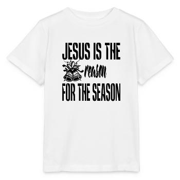 Jésus est la raison de la saison - T-shirt bio MINI CREATOR Stanley/Stella Enfant - blanc - Devant - Maike (125cm)