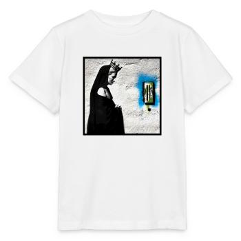AI Generated Madonna Graffiti - Stanley/Stella Kinder T-Shirt MINI CREATOR  - Weiß - Vorne - Maike (125cm)