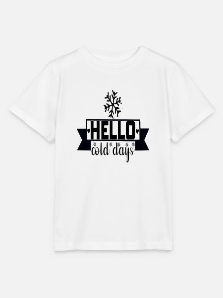 Hello cold Days - Stanley/Stella Kinder T-Shirt MINI CREATOR - Weiß
