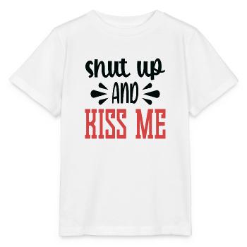 Tais-toi et embrasse-moi - T-shirt bio MINI CREATOR Stanley/Stella Enfant - blanc - Devant - Maike (125cm)