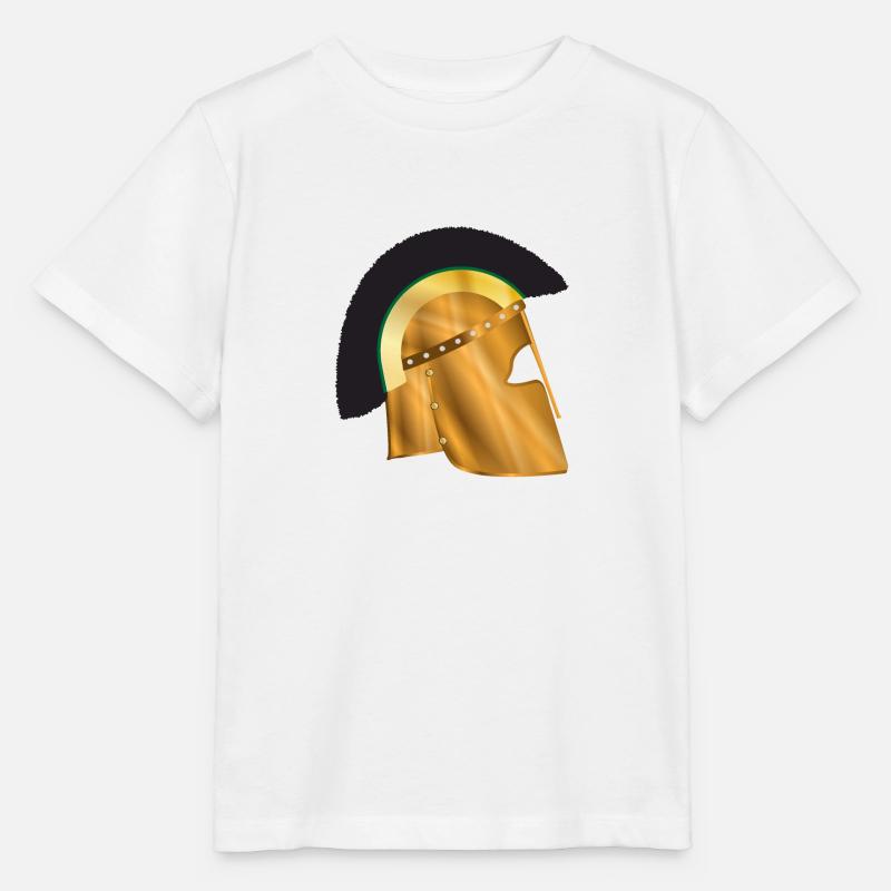 Casque de gladiateur romain - T-shirt bio MINI CREATOR Stanley/Stella Enfant - blanc