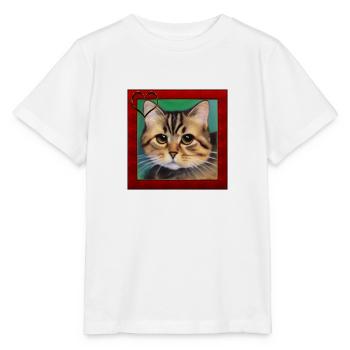 Katzenportrait 6 - Stanley/Stella Kinder T-Shirt MINI CREATOR  - Weiß - Vorne - Maike (125cm)