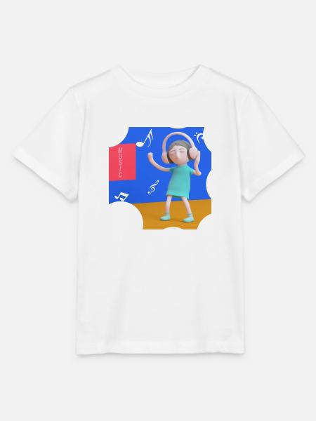 LUSTIGE MUSIK ILLUSTRATION 14 - Stanley/Stella Kinder T-Shirt MINI CREATOR - Weiß