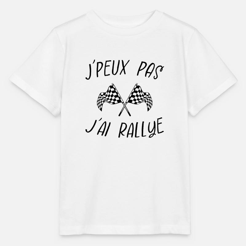 j'peux pas j'ai rallye - T-shirt bio MINI CREATOR Stanley/Stella Enfant - blanc