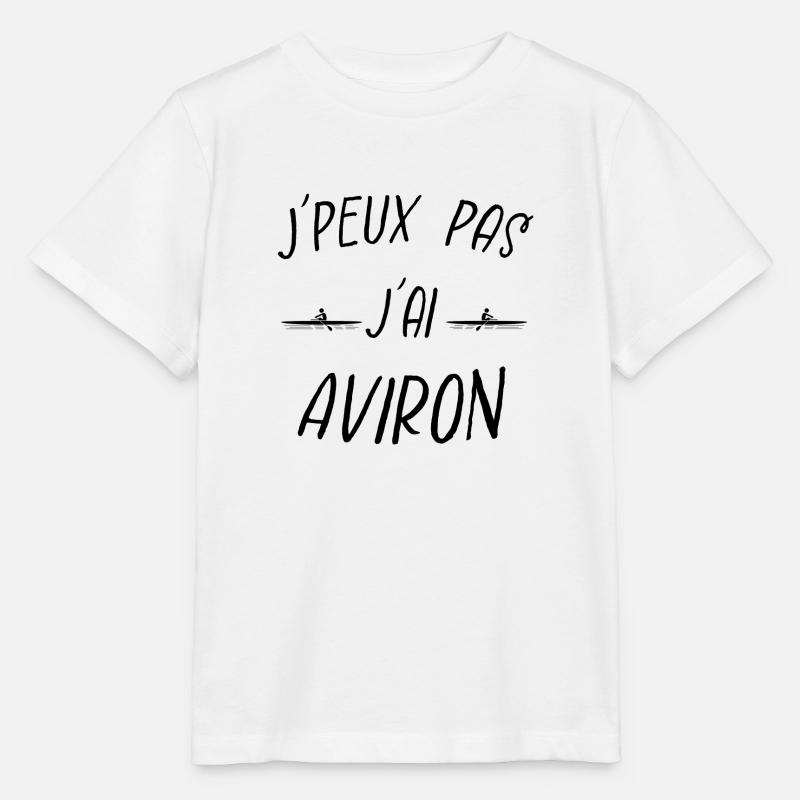 j'peux pas j'ai aviron - T-shirt bio MINI CREATOR Stanley/Stella Enfant - blanc