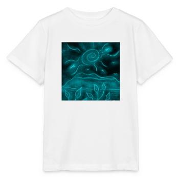 PAYSAGE NOCTURNE D’AZULITO - T-shirt bio MINI CREATOR Stanley/Stella Enfant - blanc - Devant - Maike (125cm)