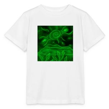 PAYSAGE NOCTURNE VERT - T-shirt bio MINI CREATOR Stanley/Stella Enfant - blanc - Devant - Maike (125cm)