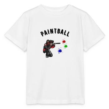 Paintball - Stanley/Stella Kinder T-Shirt MINI CREATOR  - Weiß - Vorne - Maike (125cm)