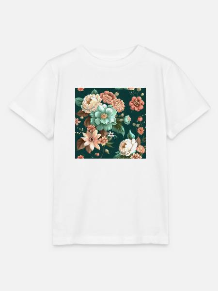 Floral Design 25 - Stanley/Stella Kinder T-Shirt MINI CREATOR - Weiß