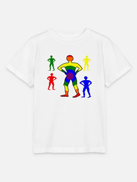 Rainbow Person - Stanley/Stella Kinder T-Shirt MINI CREATOR - Weiß