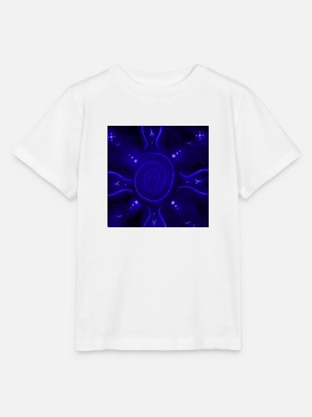 SONNIGES ELEKTRISCHES MANDALA - Stanley/Stella Kinder T-Shirt MINI CREATOR - Weiß