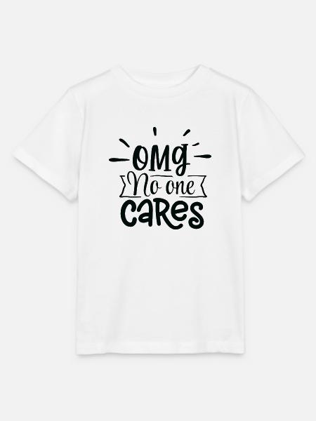 OMG No one Cares - Stanley/Stella Kinder T-Shirt MINI CREATOR  - Weiß