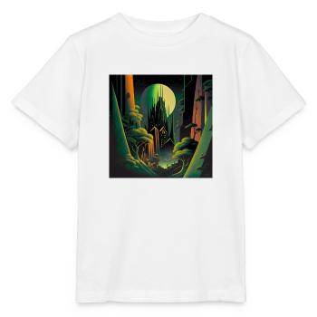 Sonnenaufgang im Wald - Stanley/Stella Kinder T-Shirt MINI CREATOR  - Weiß - Vorne - Maike (125cm)