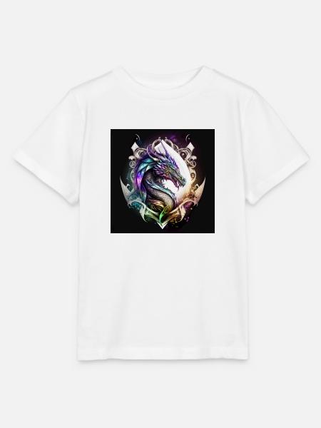Mystischer Drache - Stanley/Stella Kinder T-Shirt MINI CREATOR  - Weiß