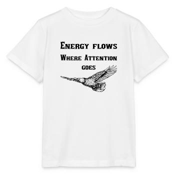 L’énergie circule là où l’attention va - T-shirt bio MINI CREATOR Stanley/Stella Enfant - blanc - Devant - Maike (125cm)