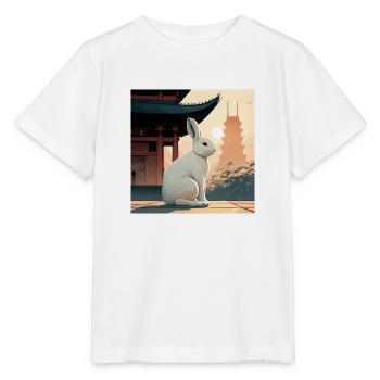 lapin devant un temple asiatique - T-shirt bio MINI CREATOR Stanley/Stella Enfant - blanc - Devant - Maike (125cm)