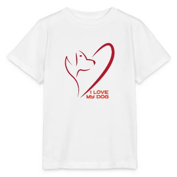 I love my Dog - Stanley/Stella Kinder T-Shirt MINI CREATOR  - Weiß - Vorne - Maike (125cm)