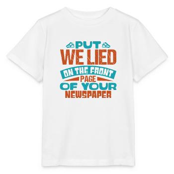 METTEZ WELIED EN PREMIÈRE PAGE DE VOTRE JOURNAL - T-shirt bio MINI CREATOR Stanley/Stella Enfant - blanc - Devant - Maike (125cm)