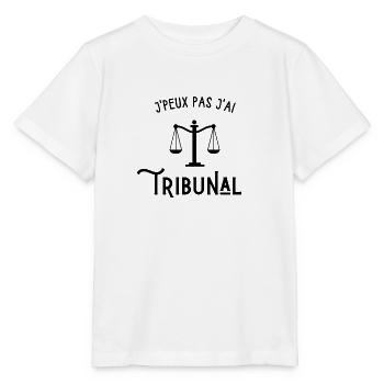 je peux pas j'ai tribunal - T-shirt bio MINI CREATOR Stanley/Stella Enfant - blanc - Devant - Maike (125cm)