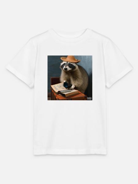 lookylooky Racoon - Stanley/Stella Kinder T-Shirt MINI CREATOR - Weiß
